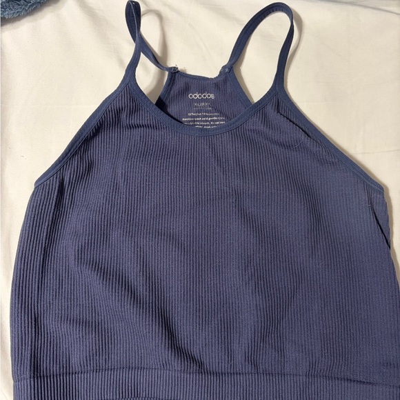 Blue Ribbed Tank Top - Picture 2 of 2